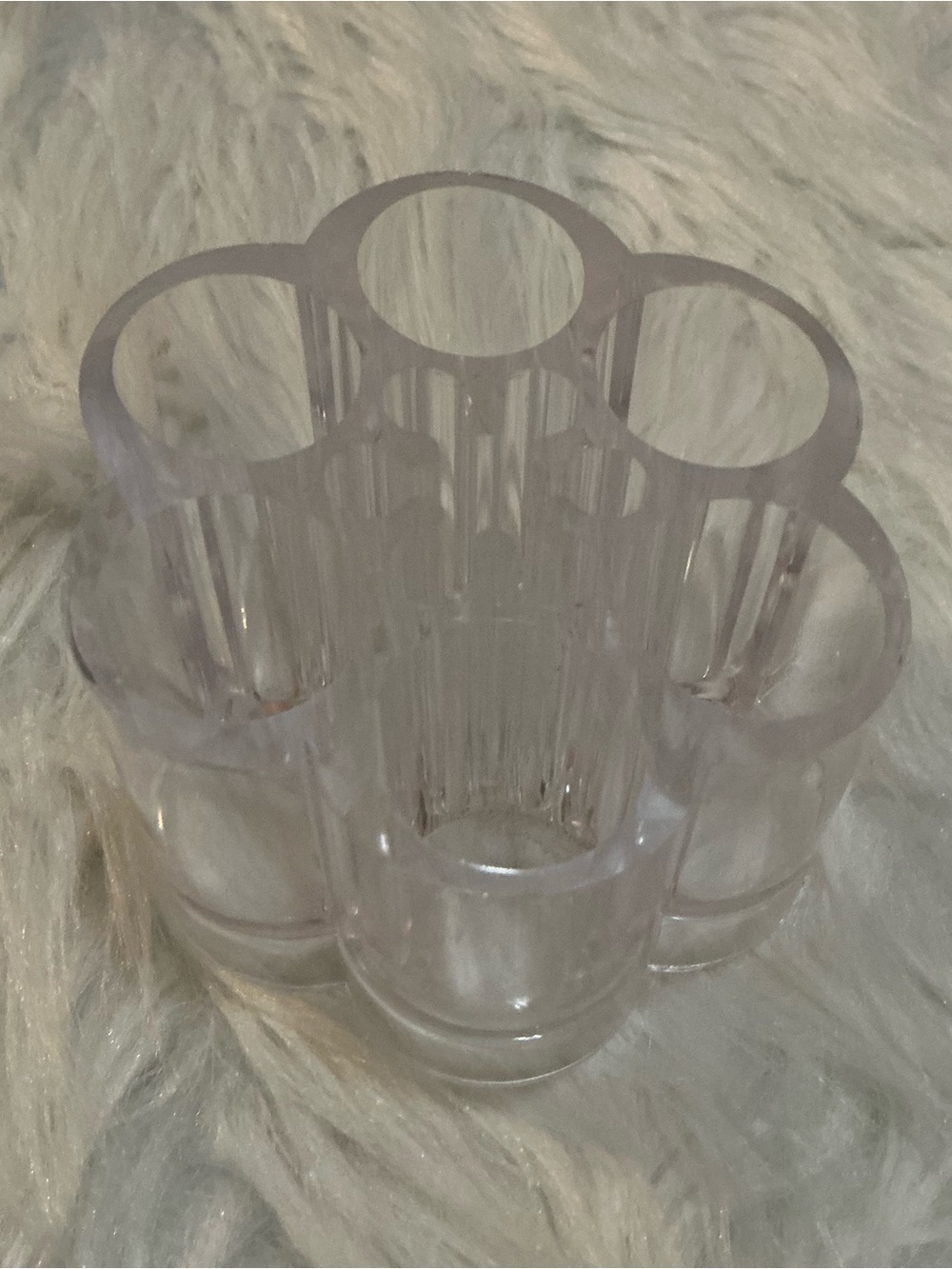 Clear Flower/Circular Shaped Makeup Brush Holder/Organizer